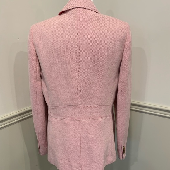Lands’ End Textured Pink Blazer - Picture 3 of 7